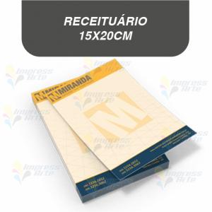 RECEITURÁRIO 15X20CM  personalizado 4/0 só frente  blocos 50 folhas 